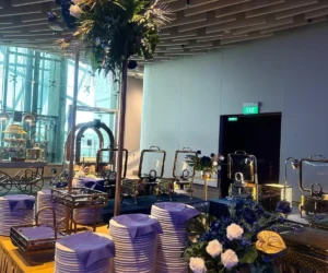 A table with various food platters_BlvdChangi