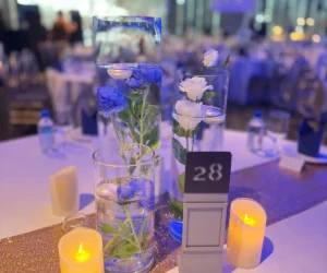 A close-up of colorful floral decoration in cocktail glass_BlvdChangi