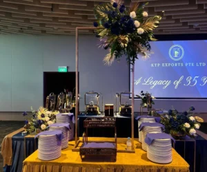A banquet table decorated for a formal event_BlvdChangi