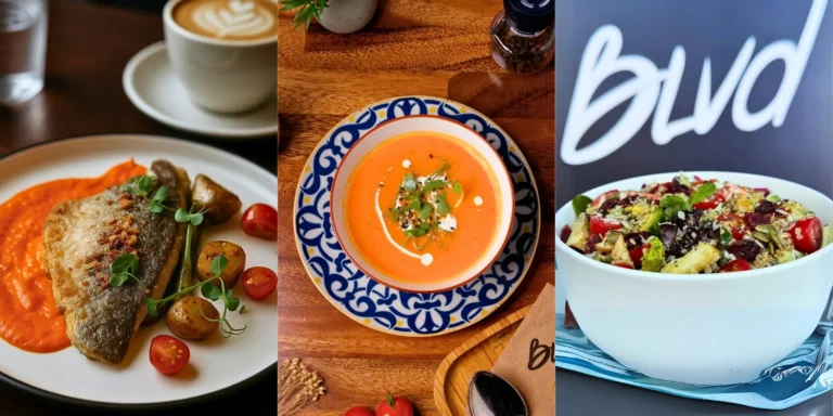 Healthy and Hearty dishes like Pan Seared Sea Bass, Soup & Nutritious Quinoa Salad from Blvd Changi