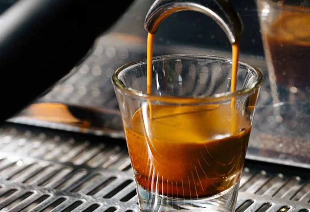 Barista preparing espresso using Slayer X Coffee Machine at BLVD Changi, Singapore 2