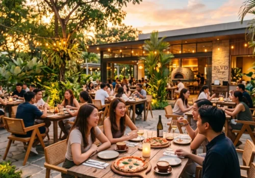 Outdoor dining at BLVD Changi near Changi City Point