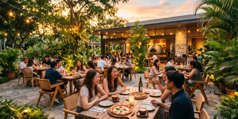 Outdoor dining at BLVD Changi near Changi City Point